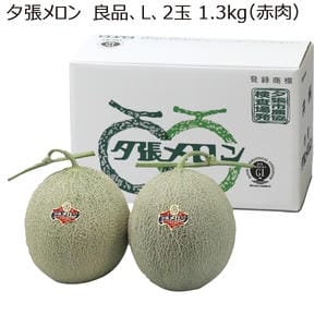 北海道(JA夕張市) 夕張メロン 良品L2玉(1.3kg×2(赤肉))【お届け期間:6月18日〜6月30日】【MK】