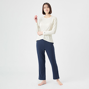 リカバリーサポートウェア ルームウェア レーヨンニット 無地 上下セット(サイズM)【限定10点】【母の日・ソーシャル対応可】