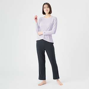 リカバリーサポートウェア ルームウェア レーヨンニット 無地 上下セット(サイズM)【限定10点】【母の日・ソーシャル対応可】