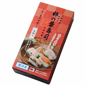 中谷本舗 柿の葉寿司 5種(焼さば・炙りさけ・えび・金目鯛・あなご)×各1個入り【＠FROZEN】