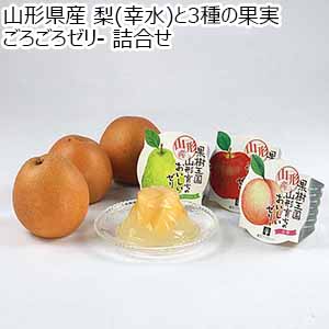 山形県産 梨(幸水)と3種の果実ごろごろゼリー 詰合せ【限定100点】【お届け期間：8月15日〜9月10日】【おいしいお取り寄せ】