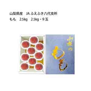 山梨県産 JAふえふき八代支所 もも (2.5kg・9玉)【お届け期間:7月5日〜8月15日】【KN】