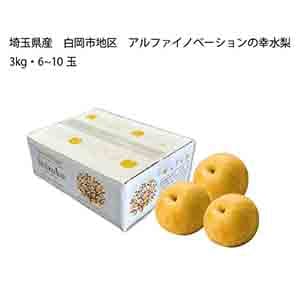 埼玉県産 白岡市地区 アルファイノベーションの幸水梨(3kg・6〜10玉)【限定:50点】【お届け期間:8月9日〜8月20日】【KN】