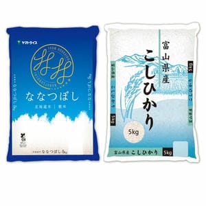【令和7年産】【精米】ヤマトライス 北海道産ななつぼし 5kg・富山県産コシヒカリ 5kg【超！ナツ夏祭り】【CB】