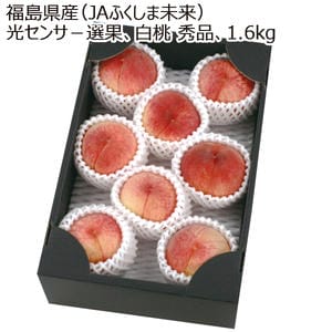 福島県産(JAふくしま未来) 光センサ-選果「白桃」秀品・1.6kg 【お届け期間:7/20(月)〜8/15(土)】【MK】