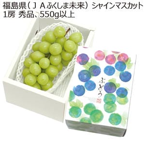 福島県(JAふくしま未来) シャインマスカット1房 秀品・550g以上 【お届け期間:8/15(土)〜9/10(木)】【MK】