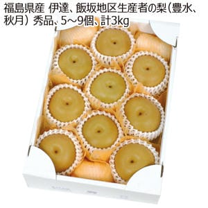 福島県産 伊達・飯坂地区生産者の梨(豊水・秋月) 秀品・5〜9個・計3kg 【お届け期間:9/10(木)〜10/10(土)】【MK】