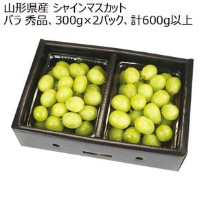山形県産 シャインマスカット・バラ 秀品・300g×2パック・計600g以上 【お届け期間:9/10(木)〜9/30(水)】【MK】
