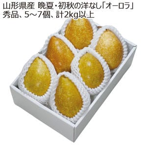 山形県産 晩夏 初秋の洋なし「オーロラ」 秀品・5〜7個・計2kg以上 【お届け期間:9/5(土)〜9/20(日)】【MK】