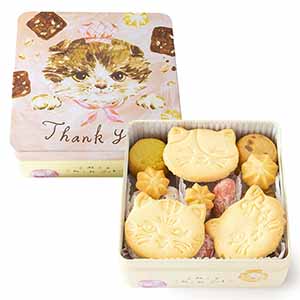 DADACA こねこのこねこねクッキー缶  Thank you【おいしいお取り寄せ】