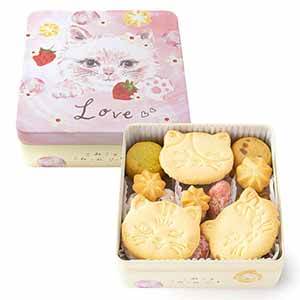 DADACA こねこのこねこねクッキー缶 Love【おいしいお取り寄せ】