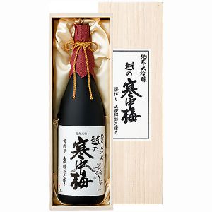 新潟銘醸 越の寒中梅 純米大吟醸 木箱入り 1800ml【おいしいお取り寄せ】