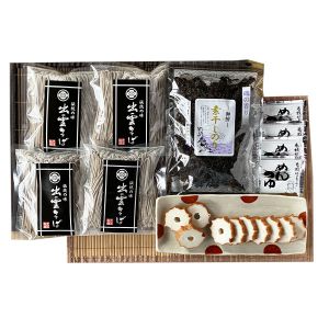 島根 児玉製麺 出雲の国から(なまそば・野焼き・海苔) 出雲なまそば200g×4袋、あご入り野焼×1本、素干しのり12g×1袋、濃縮めんつゆ35g×4袋(8人前)【NN】