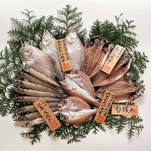 島根 岡富商店 浜焼きセット(あじ2〜3枚・のどぐろ2尾・エテかれい3〜4枚・ニギス丸干)【NN】