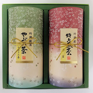 島根 森山園 銘茶セット(特上煎茶華宝140g・やぶきた茶140g)【NN】