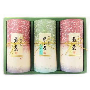 島根 森山園 銘茶セット(深むし茶森のみどり130g・上煎茶八雲ほまれ130g・抹茶入り白折130g)【NN】