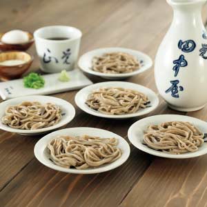 田中屋 石臼挽き 出石そば 石臼挽きそば160g・つゆ100ml 各5【NN】