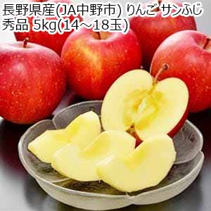 長野県産(JA中野市) りんご サンふじ 秀品 5kg(14〜18玉)【お届け期間：12月5日〜12月29日】【秋のうまいもの市】