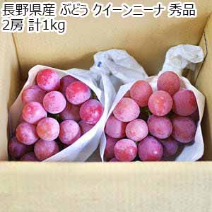 長野県産 ぶどう クイーンニーナ 秀品 2房 計1kg【限定50点】【お届け期間：9月28日〜10月31日】【秋のうまいもの市】