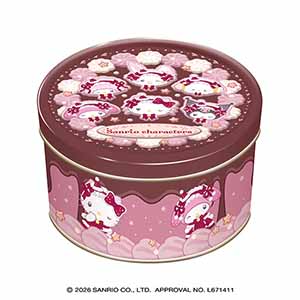 ハート サンリオキャラクターズホールケーキ缶 HolidayLolita (菓子70g)【イオンのクリスマス】