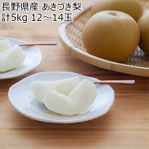 長野県産 あきづき梨 計5kg 12〜14玉【お届け期間:10月4日〜10月20日】【NN】