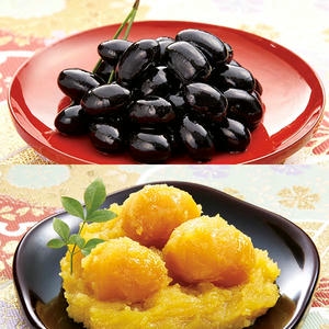 三味洪庵 国内産丹波黒豆2L・栗きんとんセット 200g×2種【お届け期間：12月26日〜12月30日】(L8370)【年末年始ごちそう特集】【サクワ】