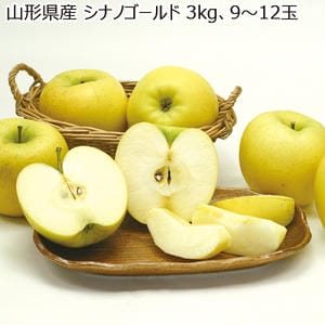 山形県産 シナノゴールド 9〜12個、3kg【お届け期間:11月15日〜12月31日】【MK】