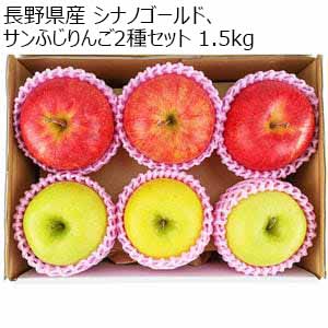 長野県産 シナノゴールド、サンふじりんご2種セット 1.5kg【限定100点】【お届け期間：11月20日〜12月30日】【ブラックフライデー】